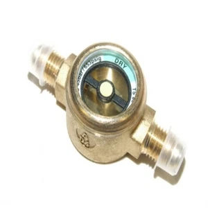 VIDRIO DE MIRA DE LATÓN DE REFRIGERACIÓN DE 1/4""M A 1/4""F - HECHO EN ITALIANO - ACAMPANADO - RF364 - Imagen 1 de 2