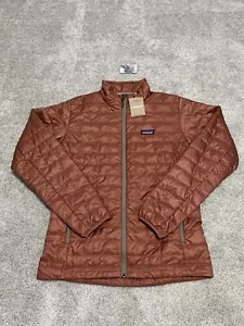 New Patagonia Nano Puff Jacket Burl Red Full Zip Insulated Primaloft Womens XS - Picture 1 of 5