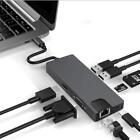 Type-C Hubs Adapters USB3.0 Gigabit LAN VGA HDMI Power Port SD/TF Card Reader