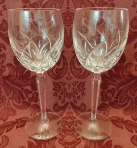 Waterford Lucerne Crystal 8-1/2" Water Goblets - Set of 2 - Excellent! - Picture 1 of 3