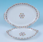 Haviland Louvre Schleiger 348b Porcelain 2 PLATTERS Tray Service w/ Pink Roses