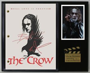 The Crow Reproduction Signed Movie Script Wood Plaque Display 