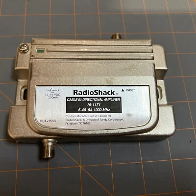 Radio Shack Cable Bi-Directional Amplifier 15-1171 5-40 54-1000 MHz No Cord - Image 1 of 3