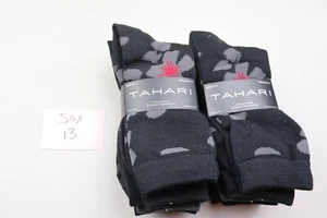 10 Paar Crew-Damensocken Tahari Größe 9-11 schwarz grau - Bild 1 von 4