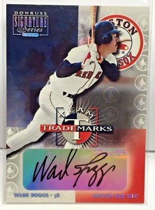 Wade Boggs 2001 Donruss Signature Series Team Trademarks Autograph Auto #d 37/89