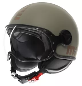 CASCO HELMET MOTO JET MOMO DESIGN FGTR CLASSIC FLIP GREEN BRONZE MATT TG M - Imagen 1 de 7