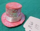 Lt Coral Sparkle Top Hat White Satin Band Mego 8" Tommy Chelsea Barbie Mgh117