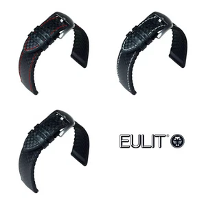Eutec Carbon Watch Strap (172) - 3 Colors - 20 mm, 22 mm - Replacement Band - Picture 1 of 4