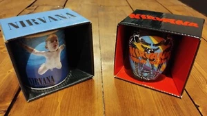 Nivana Nevermind Come As You Are 2 Mug Gift Set Grunge Official Licensed - Imagen 1 de 3