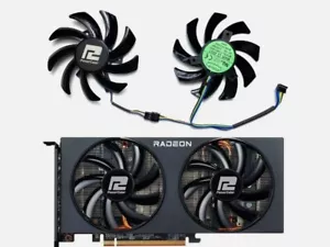 Ventilateur de chasse 85 mm PowerColor RX 5600 5700 6500 6600 XT 6700 remplacement 4 broches TD24 - Photo 1/8