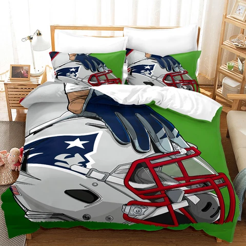 New England Patriots Bedding Set Duvet Cover Quilt Cover 2 Pillowcases US size Cover