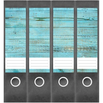 Ordnerrücken Aufkleber Set 4-teilig Panorama A4 selbstklebend Büro Motiv Holz - Bild 1 von 4