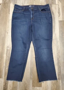 Jeans Old Navy Kicker Boot tiro medio 14 crudos recortados para mujer 34x25 - Imagen 1 de 6