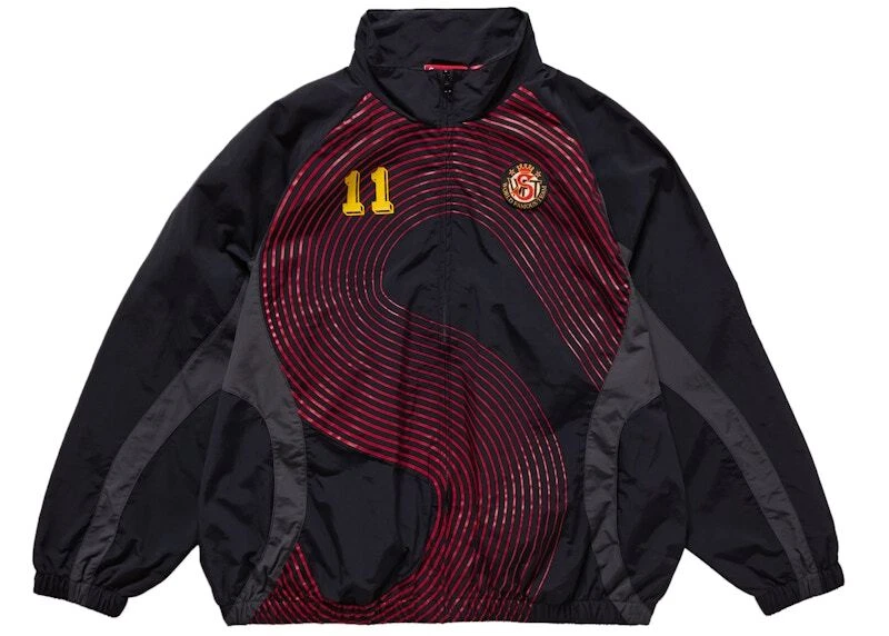 Supreme S Logo Track Jacket Black Navy Light Mint Size FW24 S-XXL