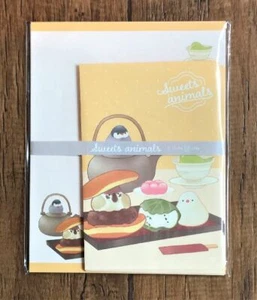 Bird Sweets Letter Sheet Envelope Set Stationery Japanese Yellow - Picture 1 of 2