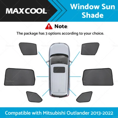 Car Window Sun Shade Suitable For Mitsubishi Outlander 2013-2022 Sun Blind Mesh - image 1 of 4