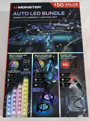 Monster Kit de Iluminación LED Automática 3 Piezas Sin Portavasos Luces Foto 1 de 4