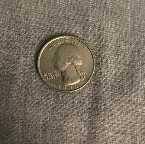 1990 D Quarter, Botched Mint Mark Cover