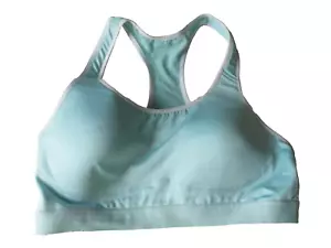 Crane UK 8-10 Aqua Wire Free Evenly Padded Racerback Gym Sports Bra Top - Picture 1 of 3