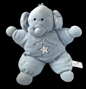 Kids Preferred BLUE STAR Shaped Elephant Sweet Dreams plush Vtg stuffed 2003 12" - Picture 1 of 10