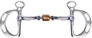 Showman Stainless steel KIMBERWICK STYLE BIT w/ Copper Roller 5" Mouth D cheeks - Picture 1 of 1