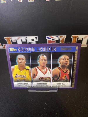 2000-01 Topps Season Leaders Scoring Shaquille O'Neal Allen Iverson Hill B2-T10 - Image 1 of 2
