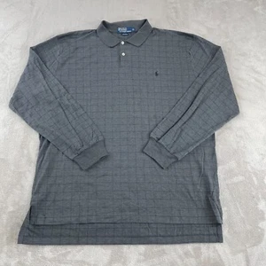 Polo Ralph Lauren Polo Hombres XL Gris Ventana Manga Larga Poni Preppy Nuevo sin Etiquetas - Imagen 1 de 7