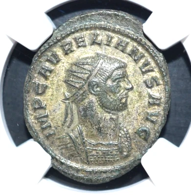 AURELIAN, AD 270-275, BI DOUBLE DENARIUS, SILVERING, NGC CERTIFIED, (664) - Image 1 of 4