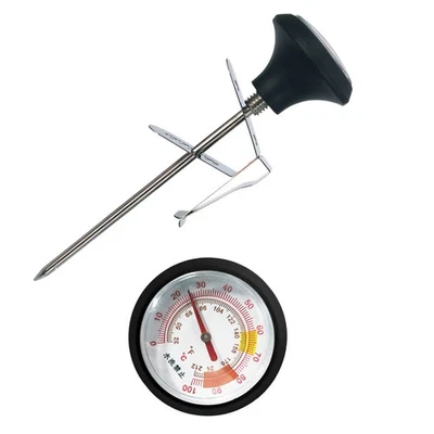 1 Set Termometro per sonda per latte con clip e copertura in silicone (Argento) - Immagine 1 di 4