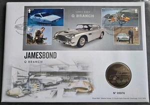 GB JAMES BOND Q BRANCH £5 COIN COVER, IN VERY GOOD CONDITION - Picture 1 of 1