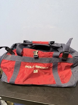 Vintage RALPH LAUREN *Polo SPORT RED  Duffle BAG - Image 1 of 4