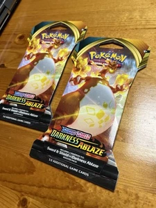 Pokémon TCG Darkness Ablaze Sleeved Booster Packs X2 Factory New Mint - Picture 1 of 3