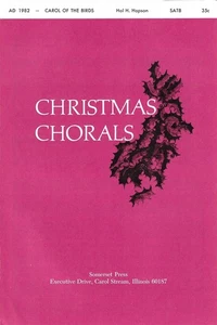 Carol of the Birds SATB Choir Sheet Music Hal H Hopson Christmas Chorals 1982 - Picture 1 of 2