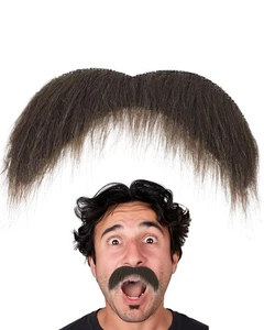 Self Adhesive Fake Mustache Party Realistic False Facial Hair Costume - Picture 1 of 4