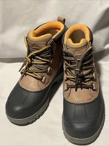Ozark Trail 's Women's Snow Boots Sz 8 Tan Leather Rubber Winter Duck - Picture 1 of 18