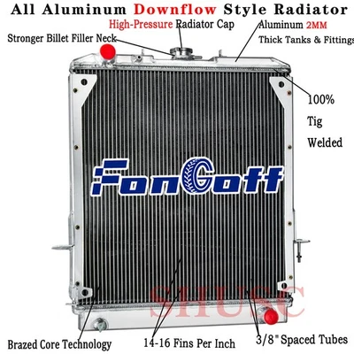 3 Row Aluminum Radiator For 1994-2004 1996 Isuzu NPR 3.9L 4.8L 5.7L 6.0L V8 MT - Image 1 of 4
