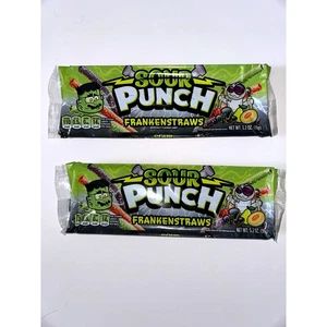 Cannucce Sour Punch Frankens Halloween Candy Treat, Mistero di Mezzanotte, Confezione da 2 - Foto 1 di 3