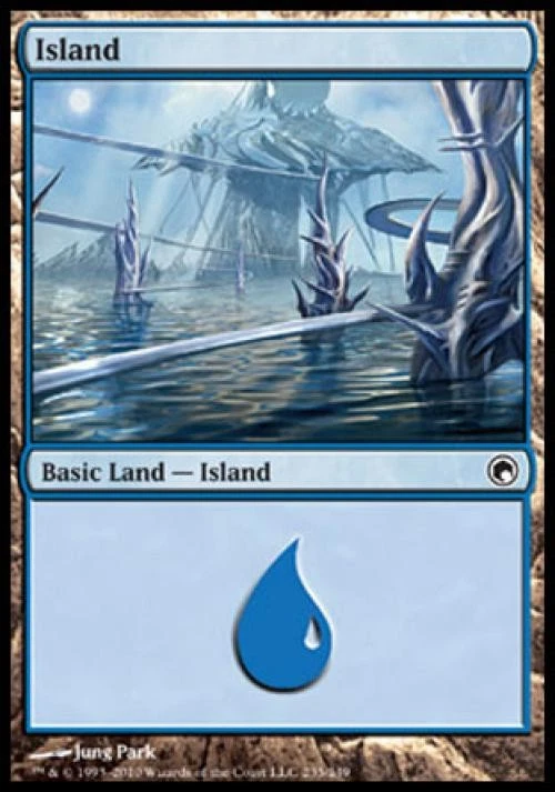 Island (235) -Foil Light Play MTG Scars of Mirrodin - Image 1 of 1