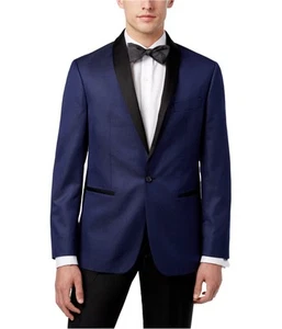 Ryan Seacrest Mens Microdot Dinner One Button Blazer Jacket, Blue, 42 Long - Picture 1 of 1