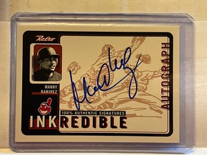 1999 Upper Deck Retro Manny Ramirez Inkredible Auto Autograph #MR Indians