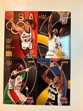 1996 Skybox USA Basketball Quads Scottie Pippen Hakeem Olajuwon David Robinson