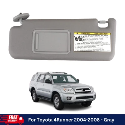Gray Left Driver Sun Visor for 2004–2008 Toyota 4Runner – 74320-3D050/B0 Foto 1 de 4