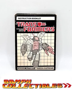 Sehr schöne 1985 Transformers G1 Omega Supreme Bedienungsanleitung Hasbro Vintage - Bild 1 von 2