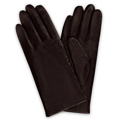 Gant tactile femme S-M-L - Paire de gants en cuir agneau avec doublure cachemire - Photo 1/4