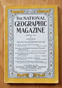 National Geographic agosto 1929; St Malo; Madagascar; Santa Fe Trail; Bretaña - Imagen 1 de 24