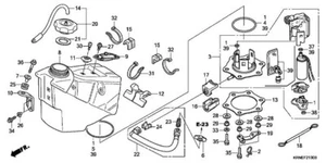 Bomba de combustible HONDA 16700-MEN-A52 10-22 CRF250R/RX 09-22 CRF450R/RX genuina OEM - Imagen 1 de 8