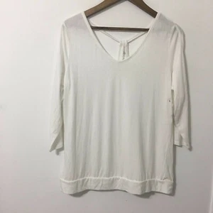 NW & C Women's Top White Blouse Size L Long Sleeve NWT #497 - Picture 1 of 6