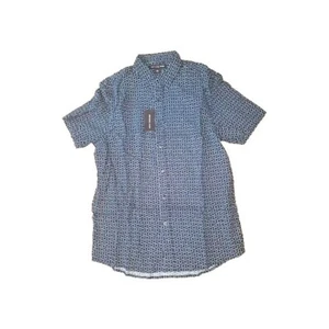MICHAEL KORS Kurzarmhemd Midnight Navy Weiß Print Button-Down Größe M - Bild 1 von 12