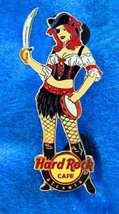 ATLANTA SEXY PIRATE SHIP GIRL FISHNET STOCKINGS CUTLASS SWORD Hard Rock Cafe PIN - Picture 1 of 1