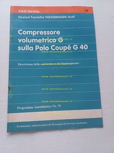 Volkswagen Polo Coupè G 40 1989 manuale compressore volumetrico originale - Picture 1 of 5